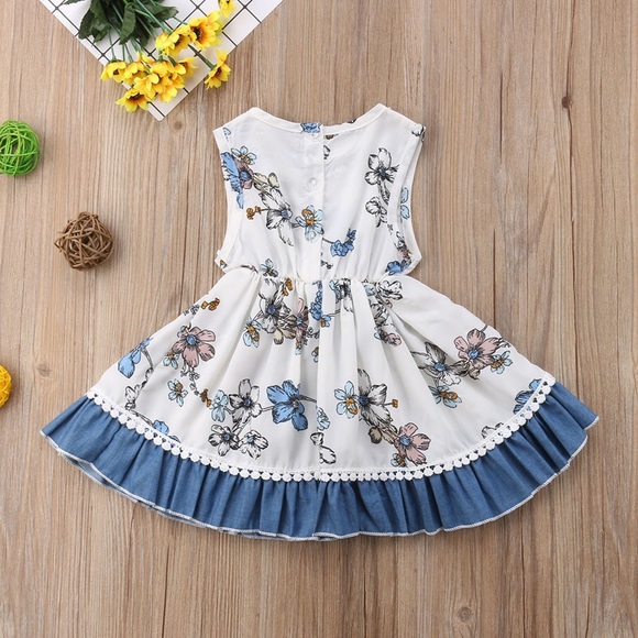 🎈🎈Prinicess Toddler Girls Floral Party Dress - Picture 3 of 6